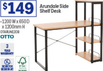 Officeworks Arundale Side Shelf Desk offer