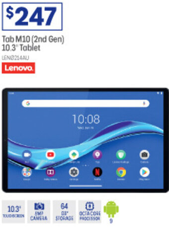 Officeworks Tab M10 (2nd Gen) 10.3" Tablet offer