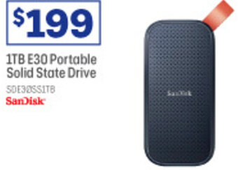 Officeworks 1TB E30 Portable Solid State Drive offer