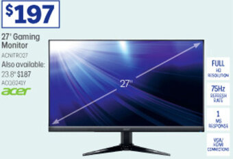 Officeworks 27" Gaming Monitor offer
