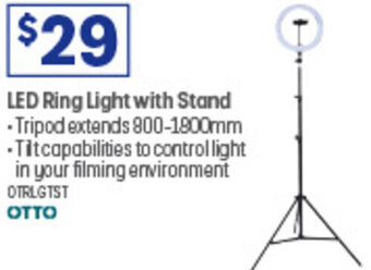 Officeworks LED Ring Light With Stand offer