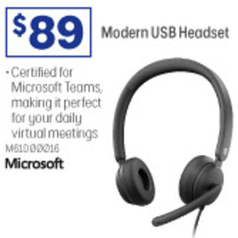 Officeworks Modern USB Headset offer