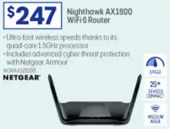 Officeworks Nighthawk AX1800 WiFi 6 Router offer