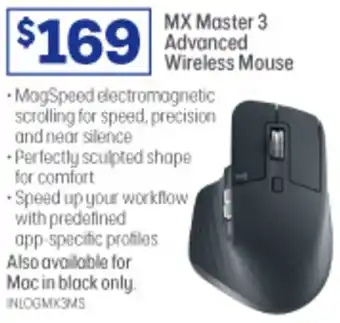 Officeworks MX Master 3 Advanced Wireless Mouse offer