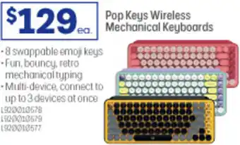 Officeworks Pop Keys Wireless Mechanical Keyboards offer
