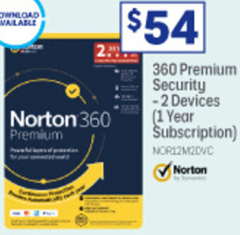 Officeworks 360 Premium Security-2 Devices (1 Year Subscription) offer
