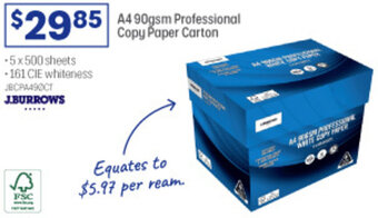 Officeworks A4 90gsm Professional Copy Paper Carton offer