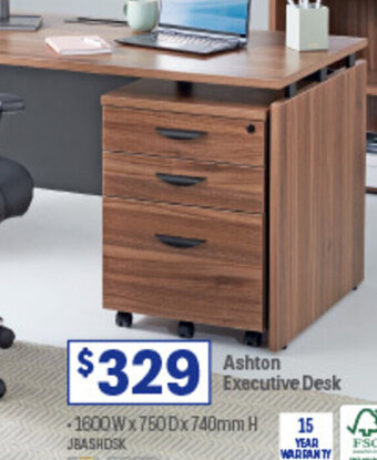 Officeworks Ashton Executive Desk offer