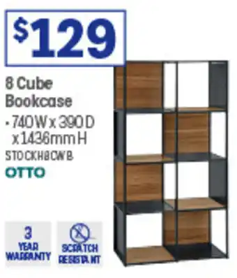 Officeworks 8 Cube Bookcase offer