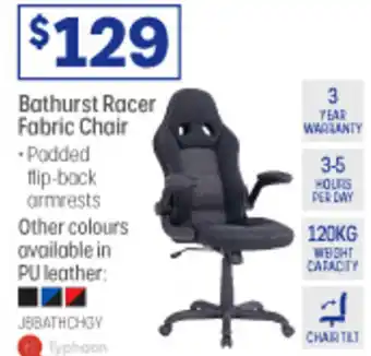 Officeworks Bathurst Racer Fabric Chair offer