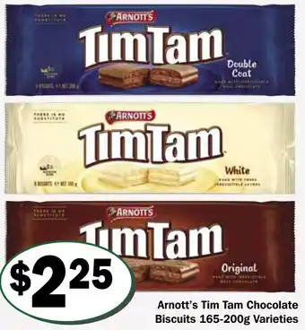 Friendly Grocer Arnott's Tim Tam Chocolate Biscuits160-200 g Varieties offer