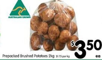 Prepacked Brushed Potatoes 2kg