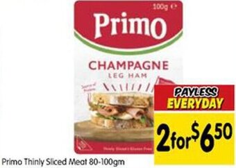 Spar Primo Thinly Sliced Meat 80-100gm offer