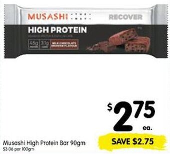 Spar Musashi HIgh Protein Bar 90gm offer