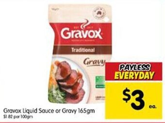 Spar Gravox Liquid Sauce or Gravy 165gm offer