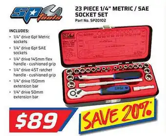 Auto One Sp Tools 23 Pieces ¼ offer