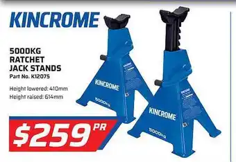 Auto One Kincrome 5000kg Ratchet Jack Stand offer