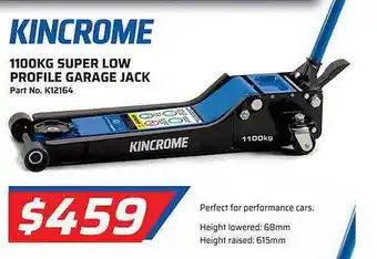 Auto One Kincrome 1100kg Super Low Profile Garage Jack offer