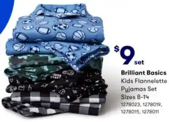 BIG W Brilliant Basics Kids Flannelette 1278023,1278019,1278015,1278011 offer