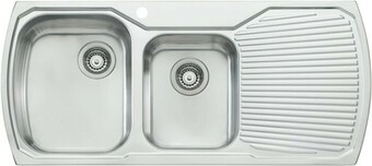The Good Guys Oliveri 1 + 1/2 Bowl Inset Sink with Drainer offer