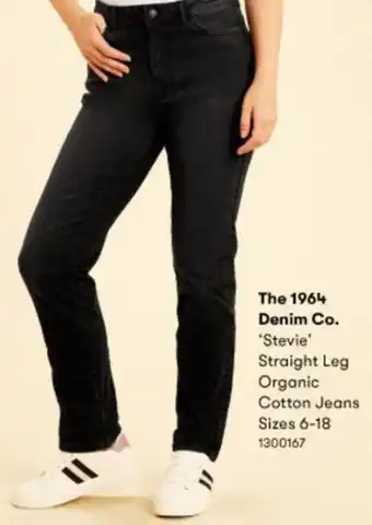 BIG W The 1964 Denim Co. Stevie Straight Leg Organic Cotton Jeans 1300167 offer