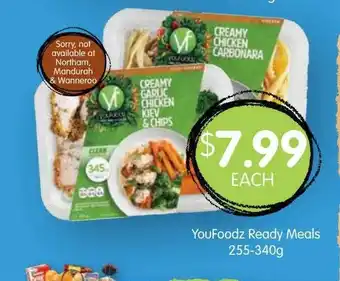 Spudshed Youfoodz Ready Meals 255-340g offer