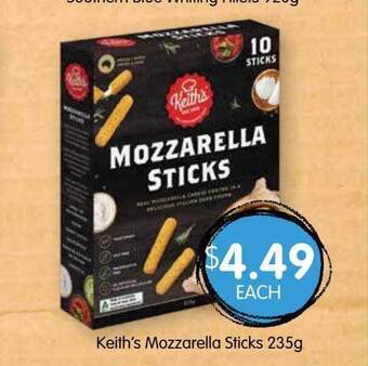 Keith's Mozzarella Sticks 235g