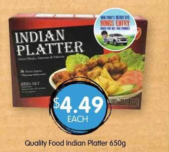 Spudshed Quality Food Indian Platter 650g offer