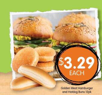Spudshed Golden West Hamburger And Hotdog Buns 12pk offer