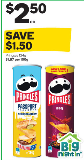 Woolworths Pringles 134g offer