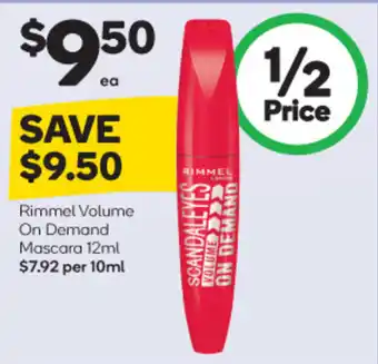 Woolworths Rimmel Volume On Demand Mascara 12ml offer