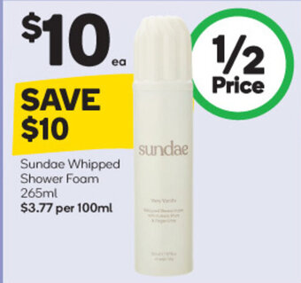 Woolworths Sundae Whipped Shower Foam 265ml offer