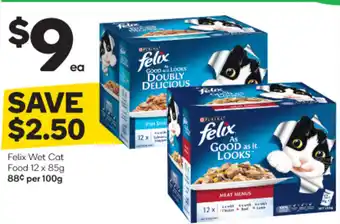 Woolworths Felix Wet Cat Food 12x85g offer