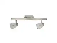 LivingStyles Martec Quartz 2 Head LED Rail Spot Light (MLSQ2BB) offer
