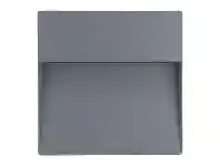 LivingStyles Zeke IP65 Exterior Surface Mounted LED Steplight, 3000K, Maxi Square, Silver offer