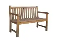 LivingStyles Montana Teak Timber Outdoor Bench, 120cm offer