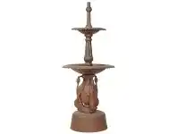 LivingStyles Kimberley Cast Iron 2 Tier Garden Fountain - Rust offer