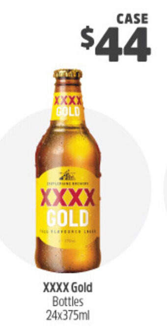 Woolworths XXXX Gold Bottles 24x375ml offer
