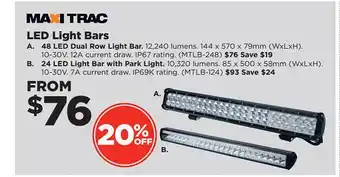 Repco Maxi Trac Led Light Bars offer