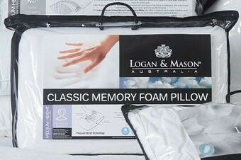 Spotlight Logan & Mason Classic Memory Foam Pillow offer