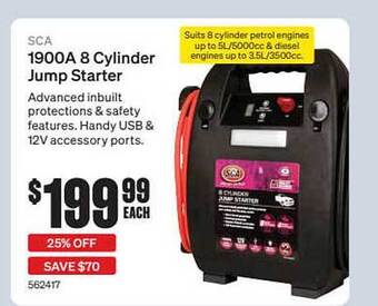SuperCheap Auto Sca 1900a 8 Cylinder Jump Starter offer