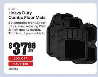 SuperCheap Auto Sca Heavy Duty Combo Floor Mats offer