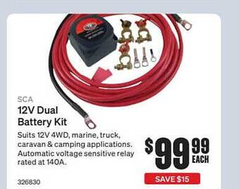 SuperCheap Auto Sca 12v Dual Battery Kit offer