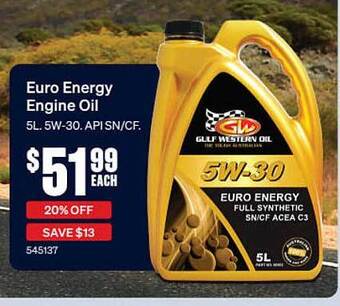 Euro Energy Engine Oil