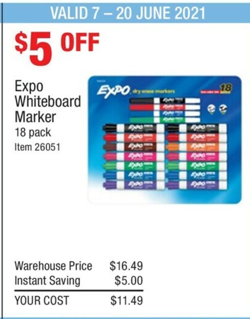 Expo Whiteboard Marker 18 Pack offer at Costco