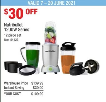 Costco Nutribullet 1200W Series 12 Piece Set offer