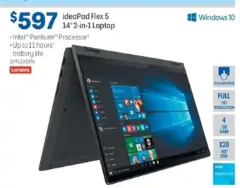 Officeworks Lenovo ideaPad Flex 5 14" 2-in-1 Laptop - SYFLEX5PN offer