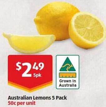 ALDI Australian Lemons offer