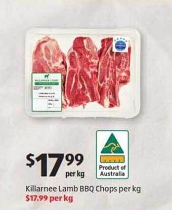 ALDI Killarnee Lamb Bbq Chops offer