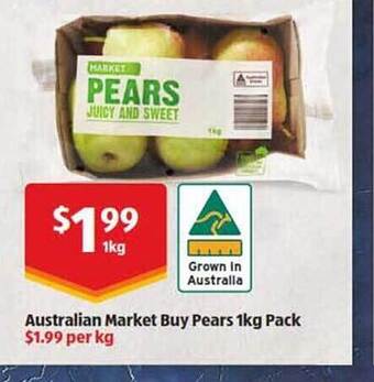 ALDI Australian Market Buy Pears offer